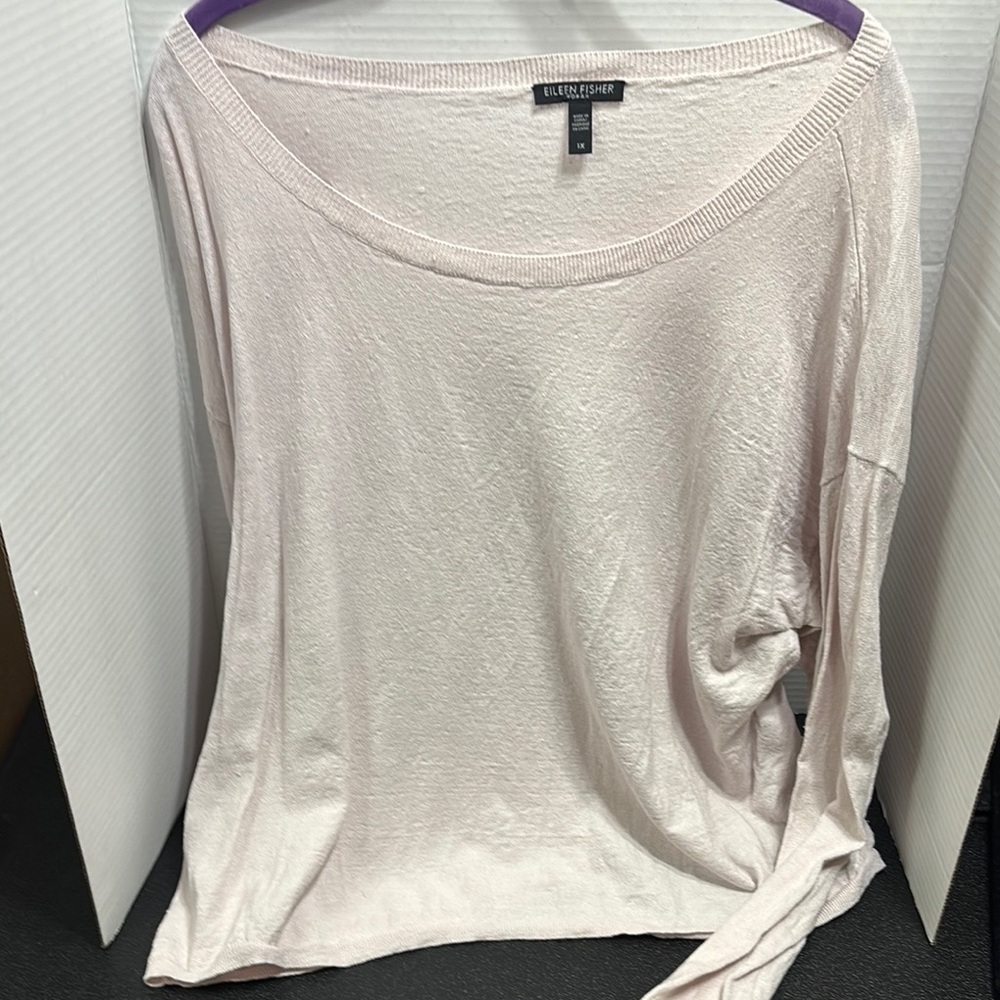 Eileen Fisher Women's Linen  blend  Pink Top size 1X plus